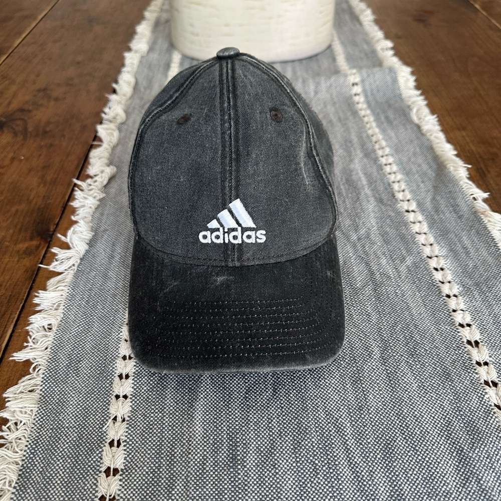 Adidas Black Baseball Cap with White Logo